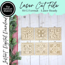 Load image into Gallery viewer, Barn Quilt Block Ornament Bundle SVG File | Laser Cut File | Christmas Ornaments | Ornament SVG | Quilt Christmas Ornaments SVG