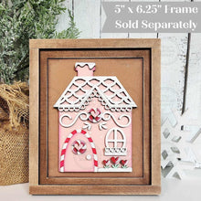 Load image into Gallery viewer, Gingerbread Christmas Trio Sign Bundle Laser Cut File | Interchangeable Frame | Fall Sign Inserts | 5" x 6.25" signs | Gingerbread House