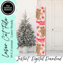 Load image into Gallery viewer, Gingerbread Kisses Porch Leaner SVG File | Laser Cut File | Gingerbread Porch Leaner | Gingerbread SVG | Christmas SVG | Peppermint svg
