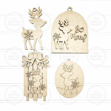 Load image into Gallery viewer, Reindeer Christmas Ornament Bundle SVG File | Laser Cut File | Christmas Ornament SVG | Ornament Bundle SVG | Reindeer Ornament Svg