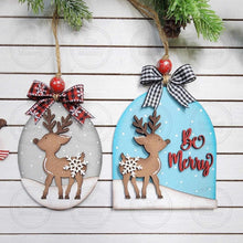 Load image into Gallery viewer, Reindeer Christmas Ornament Bundle SVG File | Laser Cut File | Christmas Ornament SVG | Ornament Bundle SVG | Reindeer Ornament Svg