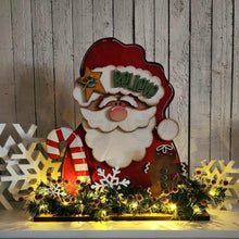Load image into Gallery viewer, Kris Kringle Santa Shelf Sitter SVG File | Laser Cut File | Christmas SVG | Santa svg | Santa Mantle Decor | Light Up Decor SVG