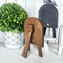 Load image into Gallery viewer, Mini Arch Easel Interchangeable Frame Sign Holder | Mini Arch Boho Frame | Scallop Arched Frame Laser Cut File | Interchangeable Frame