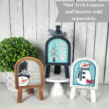 Load image into Gallery viewer, Mini Arch Easel Interchangeable Frame Sign Holder | Mini Arch Boho Frame | Scallop Arched Frame Laser Cut File | Interchangeable Frame
