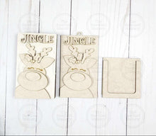Load image into Gallery viewer, Reindeer Shelf Sitter and Ornament Gift Card Holder Laser Cut File | Christmas Ornaments | Laser SVG File | Christmas Gift | Gift Tag SVG