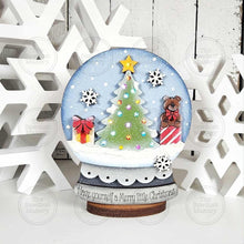 Load image into Gallery viewer, Christmas Tree Lighted Snow Globe Ornament SVG File | Laser Cut File | Fairy Light Ornament svg | Shelf Sitter SVG | Christmas svg