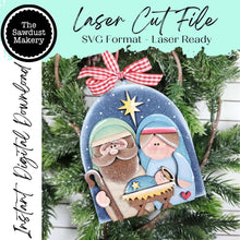 Load image into Gallery viewer, Christmas Nativity Arch Ornament SVG File | Laser Cut File | Away in a Manger | Nativity SVG | O Holy Night | Christmas SVG