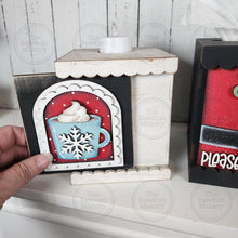 Load image into Gallery viewer, Interchangeable Display Box Votive Cube SVG | Display Box SVG | Laser Cut File | Seasonal Interchangeable Signs | Votive Cube | Office Decor