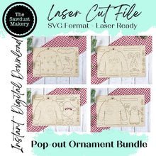 Load image into Gallery viewer, Christmas Sweaters Pop-Out Christmas Ornament SVG File | Laser Cut File | Christmas Ornament SVG | DIY Ornament Bar svg