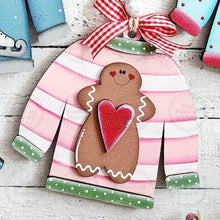 Load image into Gallery viewer, Christmas Sweaters Pop-Out Christmas Ornament SVG File | Laser Cut File | Christmas Ornament SVG | DIY Ornament Bar svg