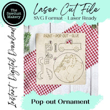 Load image into Gallery viewer, Merry Christmas Truck Pop-Out Christmas Ornament SVG File | Laser Cut File | Christmas Ornament SVG | DIY Ornament Bar svg