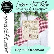 Load image into Gallery viewer, Gingerbread Hot Cocoa Cup Pop-Out Christmas Ornament SVG File | Laser Cut File | Christmas Ornament SVG | DIY Ornament Bar svg