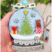 Load image into Gallery viewer, Christmas Tree Lighted Snow Globe Ornament SVG File | Laser Cut File | Fairy Light Ornament svg | Shelf Sitter SVG | Christmas svg