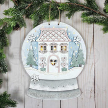 Load image into Gallery viewer, Gingerbread Kisses Snow Globe Light up Door Hanger Sign File SVG | Christmas Laser Cut File | Christmas Door Hanger | Gingerbread SVG