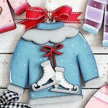 Load image into Gallery viewer, Winter Sweaters Pop-Out Christmas Ornament SVG File | Laser Cut File | Christmas Ornament SVG | DIY Ornament Bar svg