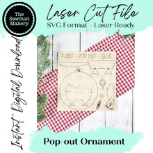 Load image into Gallery viewer, Gnome for Christmas Pop-Out Christmas Ornament SVG File | Laser Cut File | Christmas Ornament SVG | DIY Ornament Bar svg