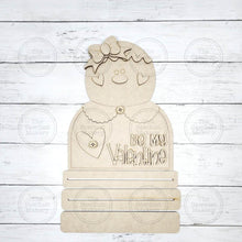 Load image into Gallery viewer, Gingerbread Valentine Girl SVG File | Hearts | Laser Cut File | Valentine's Day SVG File | Gingerbread Shelf Sitter | Be Mine Valentine SVG