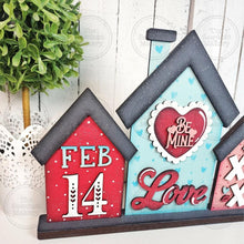 Load image into Gallery viewer, Valentine House Standing House Decor SVG File | Laser Cut File | Valentine SVG | Valentine Shelf Sitter Mantle Decor SVG | Love