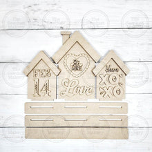 Load image into Gallery viewer, Valentine House Standing House Decor SVG File | Laser Cut File | Valentine SVG | Valentine Shelf Sitter Mantle Decor SVG | Love