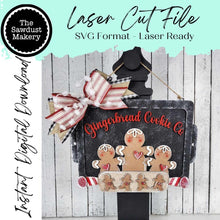 Load image into Gallery viewer, Gingerbread Cookie Sheet Door Hanger SVG File | Laser Cut File | Gingerbread SVG File | Door Hanger svg | Gingerbread Baking Christmas SVG