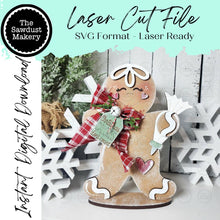 Load image into Gallery viewer, Gingerbread Baking Shelf Sitter SVG File | Laser Cut File | Gingerbread Christmas SVG | Gingerbread Laser Svg
