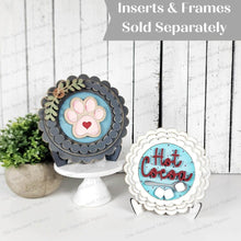 Load image into Gallery viewer, Interchangeable Decorative Scallop and Bead Frame Bundle SVG | Laser Cut File | 3.75" Round Sign Insert Frame | Seasonal Interchangeable
