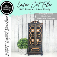 Load image into Gallery viewer, Cottage Cabinet Single Insert Interchangeable Base SVG | Home Decor SVG | Laser Cut File | Interchangeable Shelf Sitter SVG