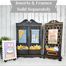 Load image into Gallery viewer, Add-on He is Risen Cottage Cabinet Insert SVG | Laser Cut File | Cottage Cabinet Shelf Sitter | Seasonal Insert | Interchangeable Decor