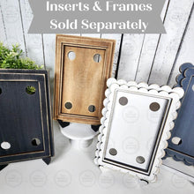 Load image into Gallery viewer, Cottage Cabinet Interchangeable Sign Frame Bundle SVG | Home Decor SVG | Laser Cut File | Interchangeable Shelf Sitter SVG