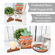 Load image into Gallery viewer, Add-on for Decorative Interchangeable Pedestal Stand | Carrot House Scene | Laser Cut File | Seasonal Interchangeable | Pedestal SVG