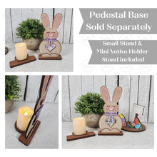 Load image into Gallery viewer, Add-on for Decorative Interchangeable Pedestal Stand | Happy Easter Bunny Scene | Laser Cut File | Seasonal Interchangeable | Pedestal SVG