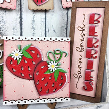Load image into Gallery viewer, Strawberry Tiered Tray SVG File | Laser Cut File | Glowforge | Strawberry | Fresh Picked Berries | Daisy svg | Summer svg