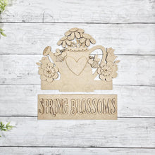 Load image into Gallery viewer, Add-on for Interchangeable Window Box | Spring Blossom Window Box Insert SVG | Laser Cut File | Window Box Shelf Sitter