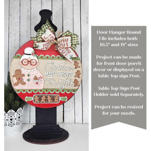 Load image into Gallery viewer, Mrs. Claus Door Hanger SVG | Laser Cut File, Christmas Baking (Digital Download)