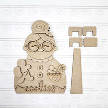 Load image into Gallery viewer, Mrs. Claus Shelf Sitter Laser Cut File | Christmas SVG Decor (Digital Download)