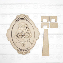 Load image into Gallery viewer, Mrs. Claus Frame Shelf Sitter SVG File | Laser Cut File | Santa Christmas SVG | Christmas Shelf Sitter SVG | Mrs. Claus Laser Svg