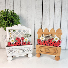 Load image into Gallery viewer, Strawberry Cottage Drawer Insert SVG | Laser Cut File | Cottage Drawer Shelf Sitter | Seasonal Insert | Interchangeable Decor
