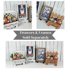 Load image into Gallery viewer, 4th of July Stars Cottage Drawer Insert SVG | Laser Cut File | Cottage Drawer Shelf Sitter | Seasonal Insert | Interchangeable Decor
