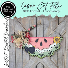 Load image into Gallery viewer, Vintage Watermelon Door Hanger SVG File | Laser Cut File | Watermelon SVG File | Door Hanger svg | Hello Summer SVG | Summer
