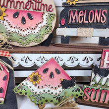Load image into Gallery viewer, Hello Sweet Summer Watermelon Decor Set SVG File | Laser Cut File | Watermelon SVG File | Tiered Tray svg | Hello Summer SVG | Summer
