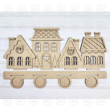 Load image into Gallery viewer, Victorian Gingerbread Village Votive Holder SVG File | Laser Cut Christmas Design (Digital Download)