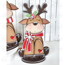 Load image into Gallery viewer, Reindeer Shelf Sitter Christmas SVG File | Laser Cut File | Christmas Reindeer SVG | Christmas SVG (Digital Download)