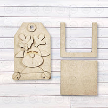 Load image into Gallery viewer, Personalized Reindeer Gift Tag Christmas Ornament SVG | Laser Cut File (Digital Download)