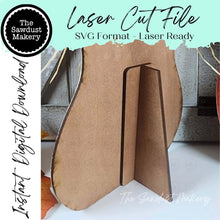 Load image into Gallery viewer, Wedged Easel Backer Kick Stand Laser SVG | Shelf Sitter Easel Backer Stand | Digital Download