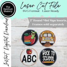 Load image into Gallery viewer, Dog Round Insert Bundle | Candy/Mason Jar Lid | Cookie Jar lid | Interchangeable Frame SVG | Laser Cut File | Interchangeable Frame