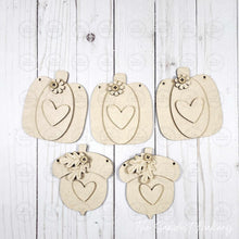 Load image into Gallery viewer, Pumpkin Acorn Fall Harvest Banner SVG File | Laser Cut File (Digital Download)