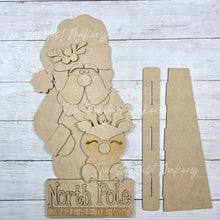 Load image into Gallery viewer, Prim Santa Stop Here Door Hanger Bundle SVG File | Laser Cut File | Christmas SVG | Santa svg | Prim Christmas Decor | Rustic Santa