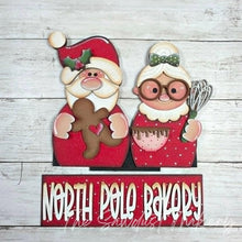 Load image into Gallery viewer, Add-on for Interchangeable Window Box | North Pole Bakery Santa Claus Window Box Insert SVG | Laser Cut File | Window Box Shelf Sitter