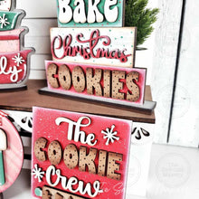 Load image into Gallery viewer, Christmas Baking Decor Set Tiered Tray Display SVG File | Laser Cut File | Christmas SVG | Vintage Christmas SVG
