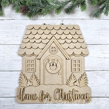 Load image into Gallery viewer, Home for Christmas Gingerbread House Welcome Door Hanger SVG | Winter Laser Cut File (Digital Download)